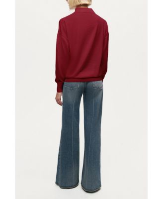 Women's Knit Polo Sweater