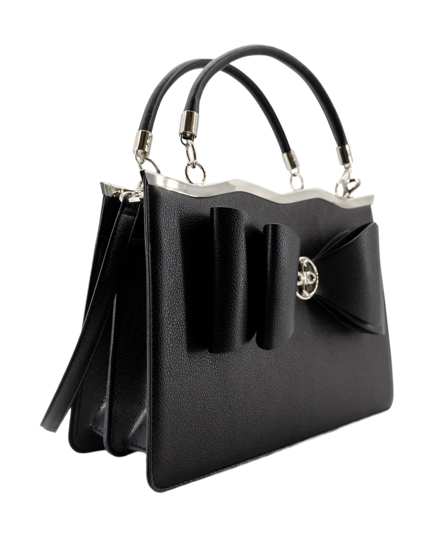 Женская сумка LIKE DREAMS The Noa Structured Bowtie Small Crossbody, цвет: Чёрный — фото 3