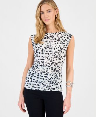 I.N.C. International Concepts - Women's Printed Mesh Sleeveless Top
