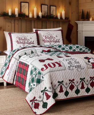Patchwork Plaid Reversible 3-Pc. Quilt Set
