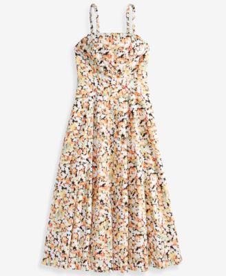 Women's Sleeveless Seamed Midi Dress