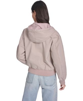 Women's Relaxed Hooded Bomber Jacket