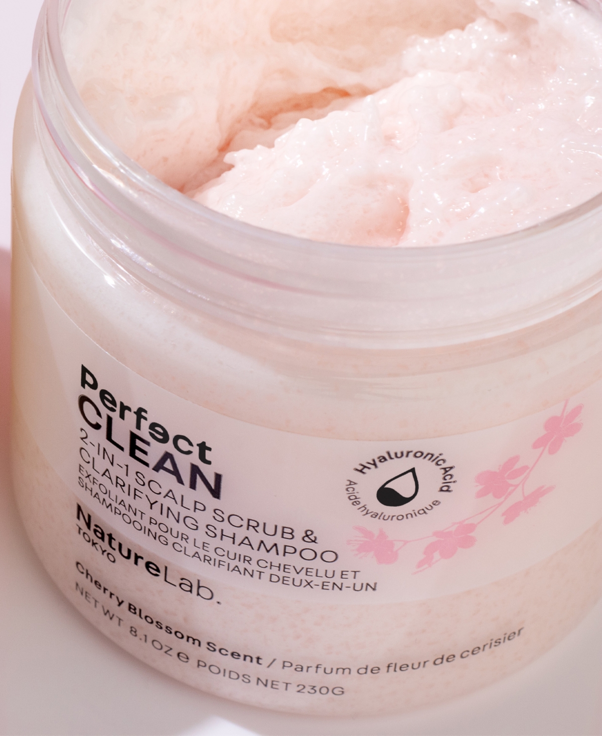 NatureLab Tokyo Perfect Clean Cherry Blossom 2-in-1 Scalp Scrub and Clarifying Shampoo, 8.1 oz.