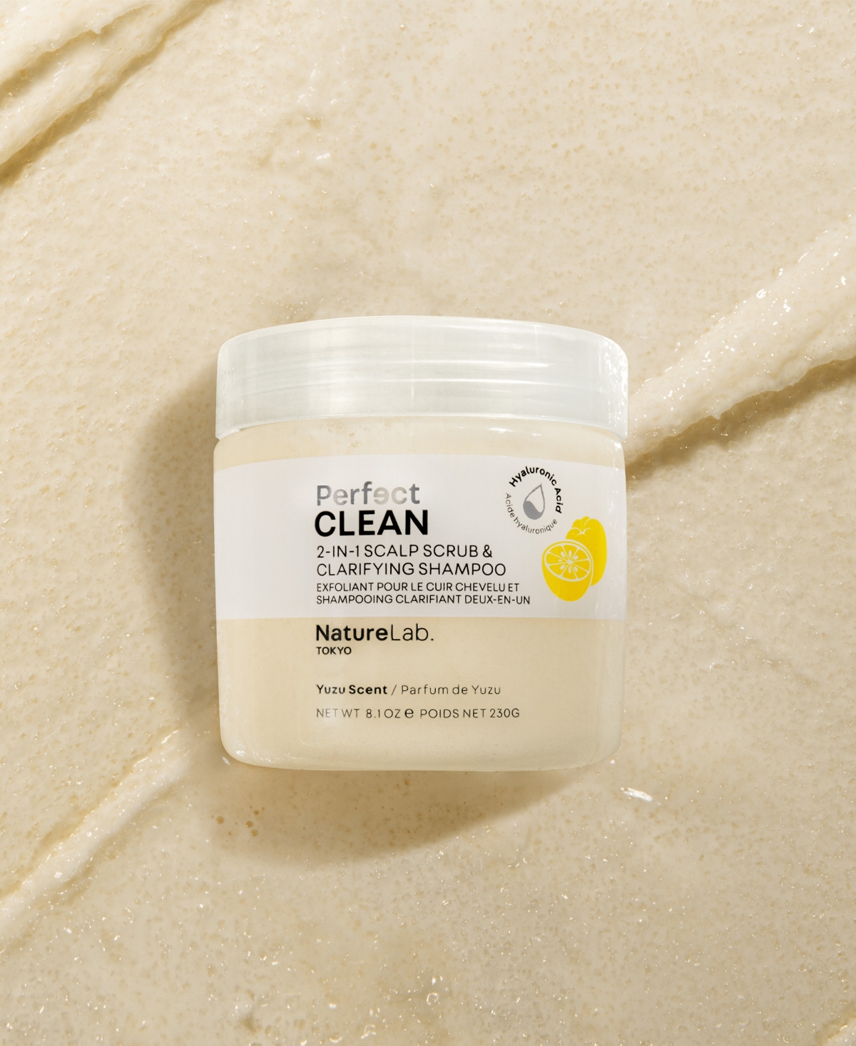 NatureLab Tokyo Perfect Clean Japanese Yuzu 2-in-1 Scalp Scrub and Clarifying Shampoo, 8.1 oz.