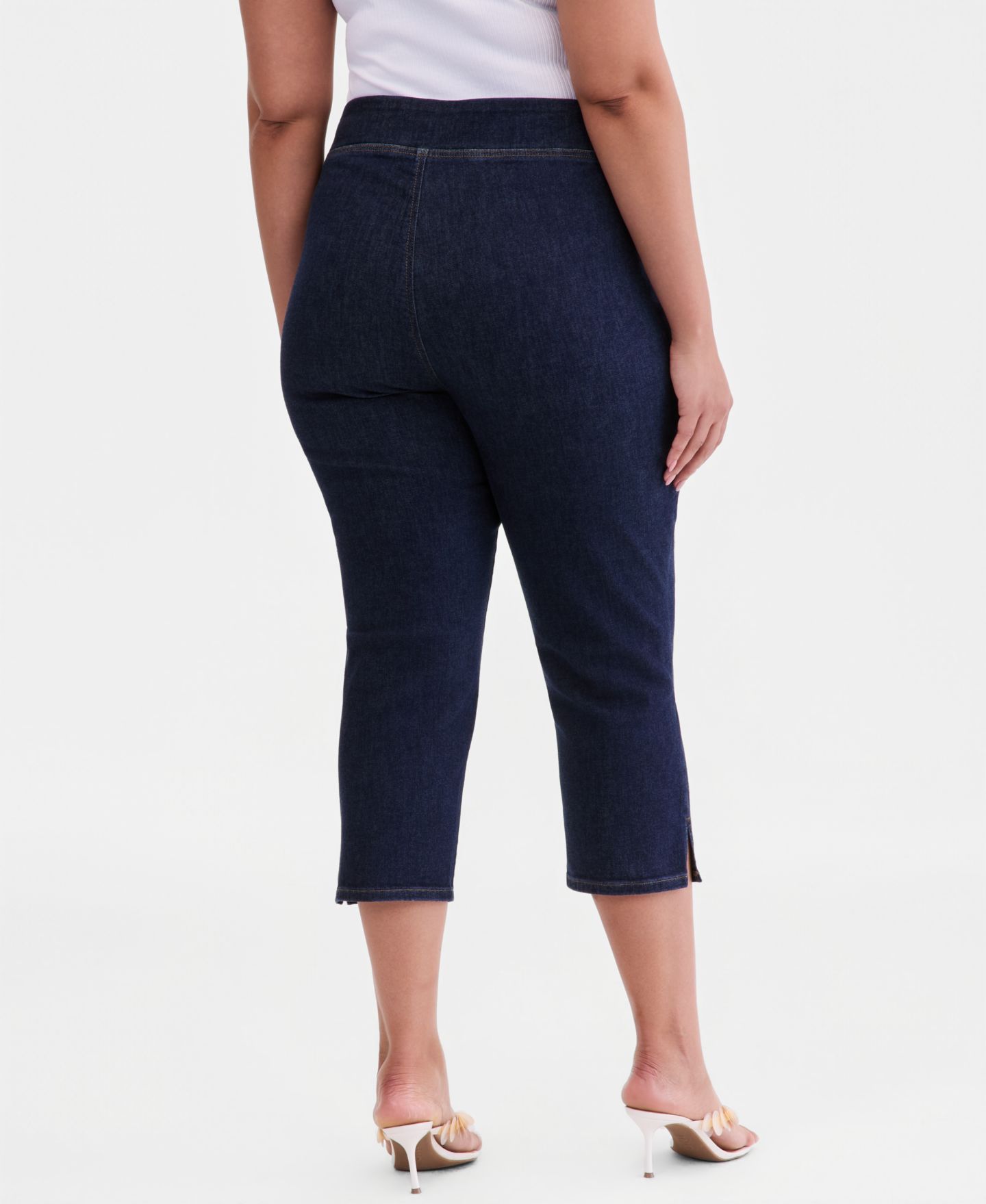Женские джинсы I.N.C. International Concepts Plus Size Pull-On Capri, цвет: Варёный — фото 3
