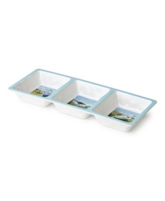 Coastal Birds Melamine 3-Pc. Hostess Set