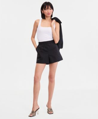 Women's Pull-On Linen-Blend Shorts
