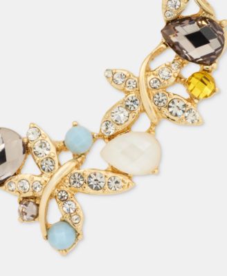 Mixed Stone Heart Wreath Pin