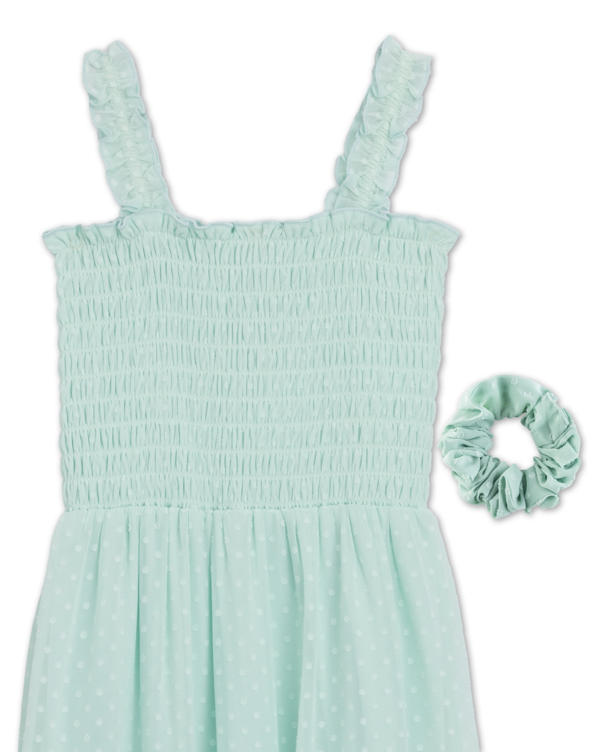 Speechless Girls' 7-14 Smocked Tiered Square Neck Dress