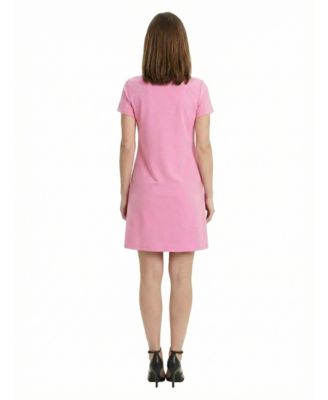 Petite Short-Sleeve Shift Dress