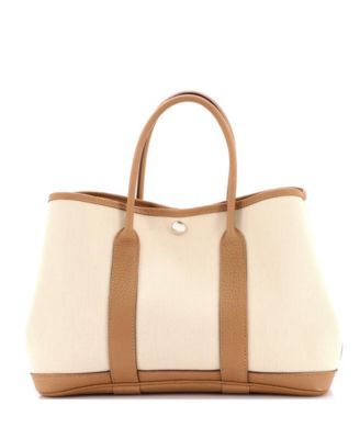 30 Garden Party Tote Toile and Leather