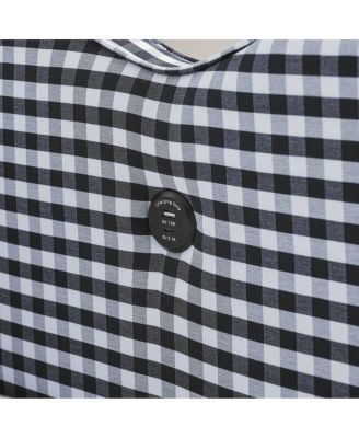 Wood Gingham Wave Shape Daybed with USB Port & 2 Storage Drawers