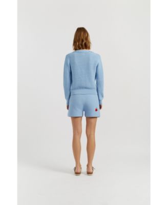 Women's Cotton Snoopy Crochet Peekabo Cardigan