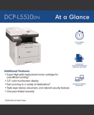 DCPL5510DN Business Laser AIO Printer Copy Print Scan