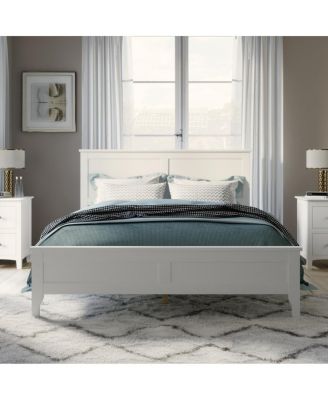 Elegant Pine Wood and MDF Platform Bed