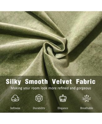 Velvet Platform Bed with Curve Design Headboard