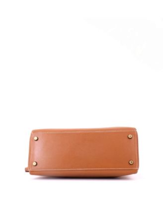 Kelly 28 Handbag Brown Courchevel with Gold Hardware