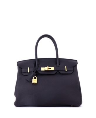 Birkin 30 Handbag Black Togo with Rose Gold Hardware