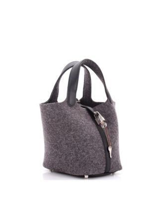 PM Picotin Lock Bag Felt with Leather