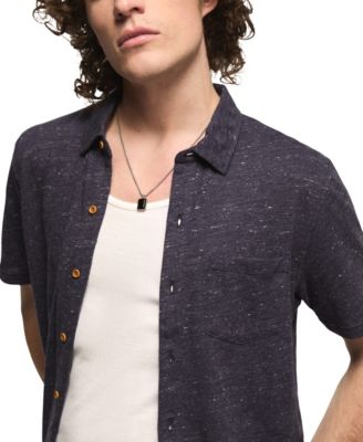Men's Short-Sleeve Linen Knit Shirt