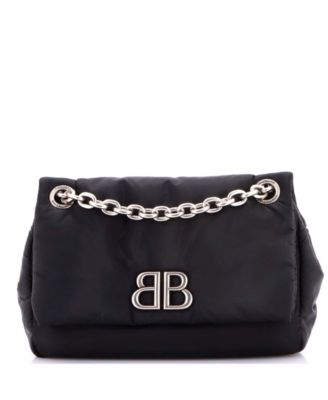 Mini Monaco Chain Flap Shoulder Bag Nylon