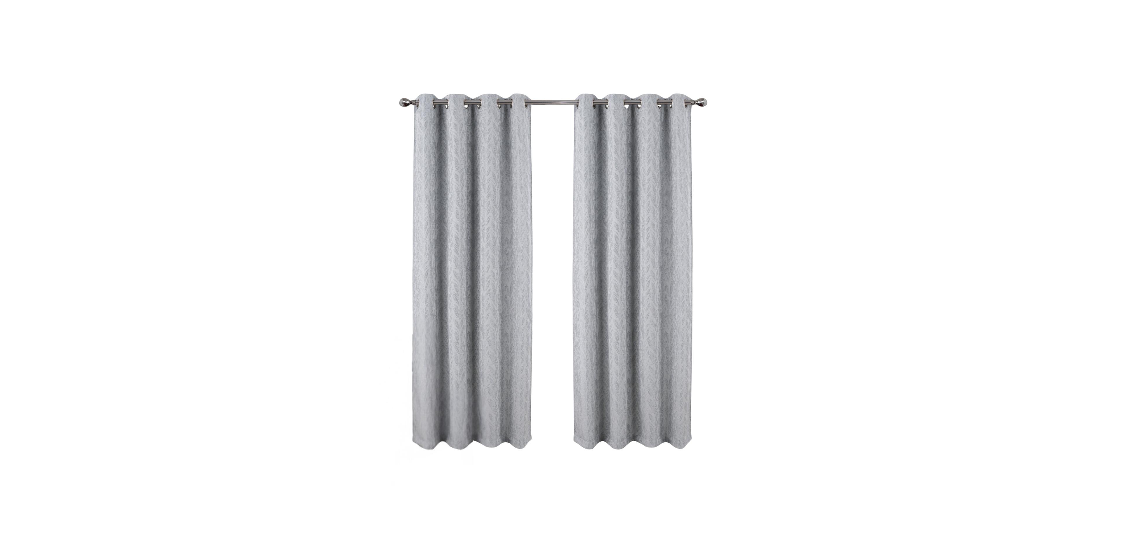 Rt Designers Collection 100% Polyester 270 Gsm Reba Luxury Jacquard Blackout Grommet Curtain Panel 54" x 90'