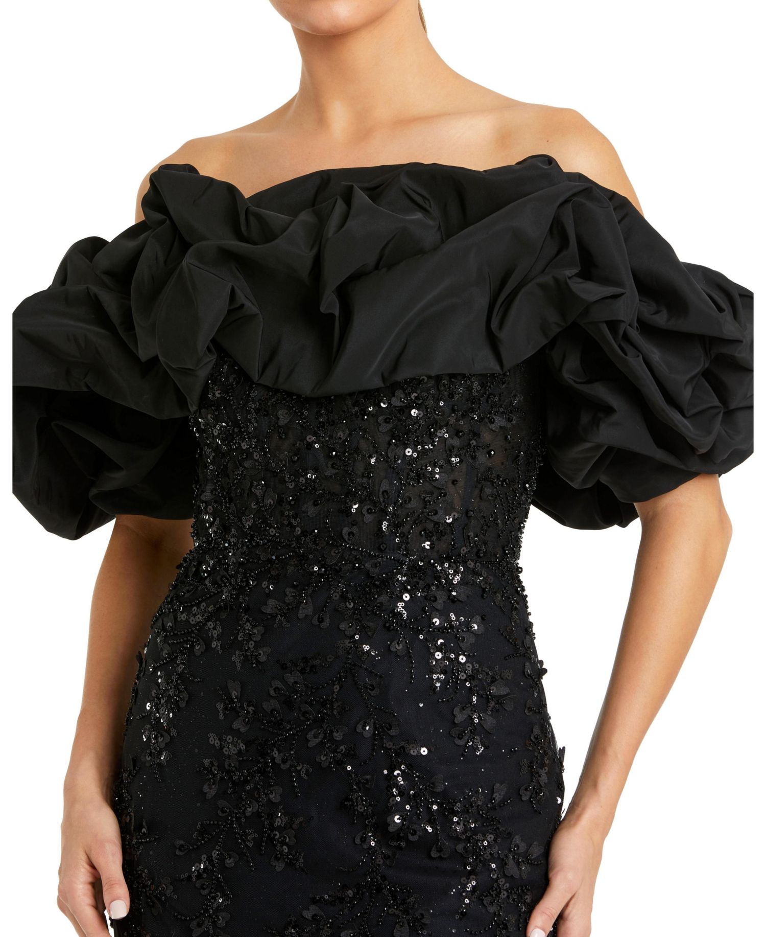 Women's Applique Off The Shoulder Mermaid Gown