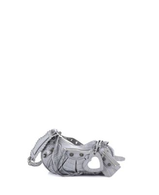 Small Le Cagole Giant Studs Shoulder Bag Embossed Leather