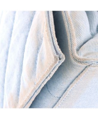 Medium Crush Chain Flap Bag Quilted Denim