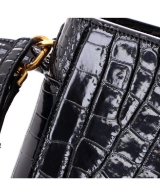 XS Hourglass Top Handle Bag Embossed Leather