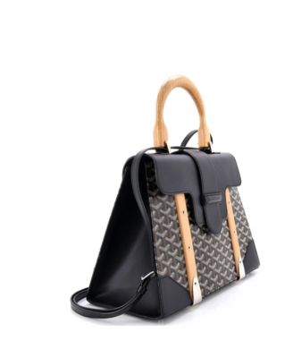 MM Saigon Top Handle Bag Coated Canvas with Leather