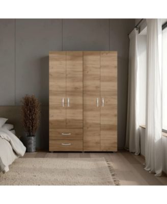 Fifty Modern 2-Door Wardrobe with Shelves and Drawers