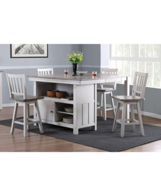 Rustic Solid Wood 360° Swivel Counter Height Stools, Set of 2