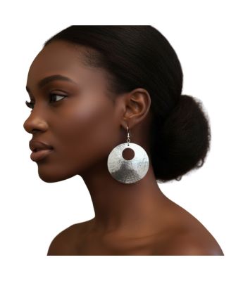 Kendi Amani Women's Zahara Brass Statement Earrings - Silver-tone