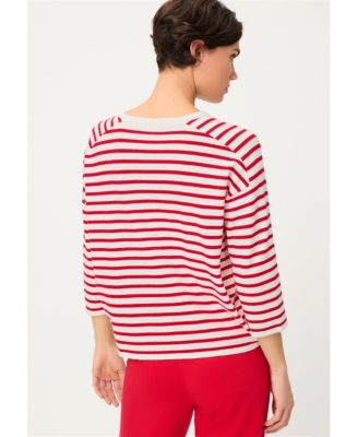 Women's Striped Fine Knit Sweater