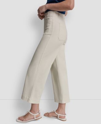 Women's High-Rise Cropped Wide-Leg Pants