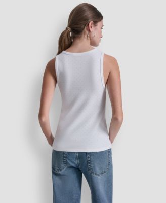 Women's Rhinestone V-Neck Tank Top