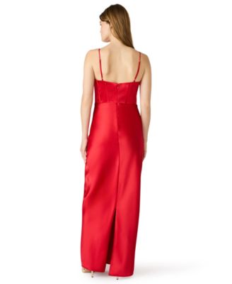 Juniors' Sleeveless Sweetheart Neck Bustier Gown