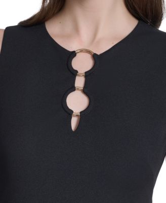 Women's Ring Cut-Out Detail Midi Dress