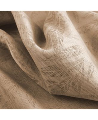 100% Polyester 270 GSM Reba Luxury Jacquard Blackout Grommet Curtain Panel 54" x 90" Taupe