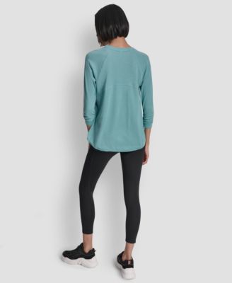 Women's Mini Slub Waffle Three-Quarter-Sleeve T-Shirt