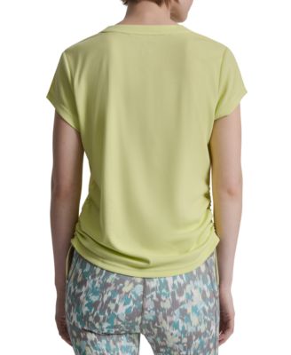 Women's Ruched Side Seams V-Neck Tech T-Shirt
