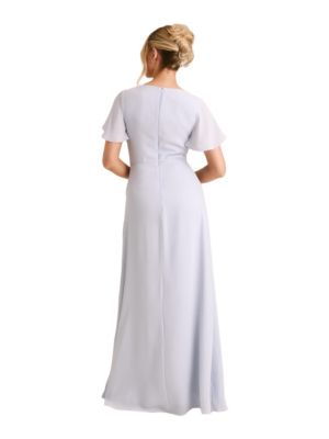 Women's Knot Front Chiffon Bridesmaid Dress