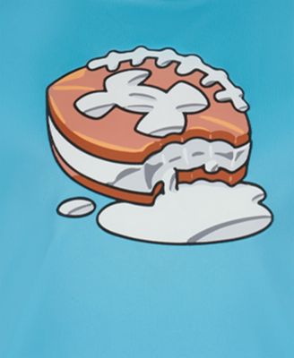 Boys' 4-7 Ice-Cream Printed Swim T-Shirt and Shorts, 2-Piece Set