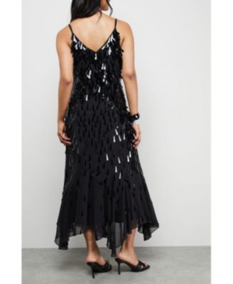 Women's Premium Teardrop Embellished Midi Dress