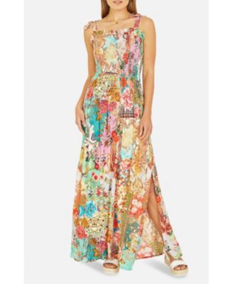 Women's Patchwork Split Hem Maxi Dress