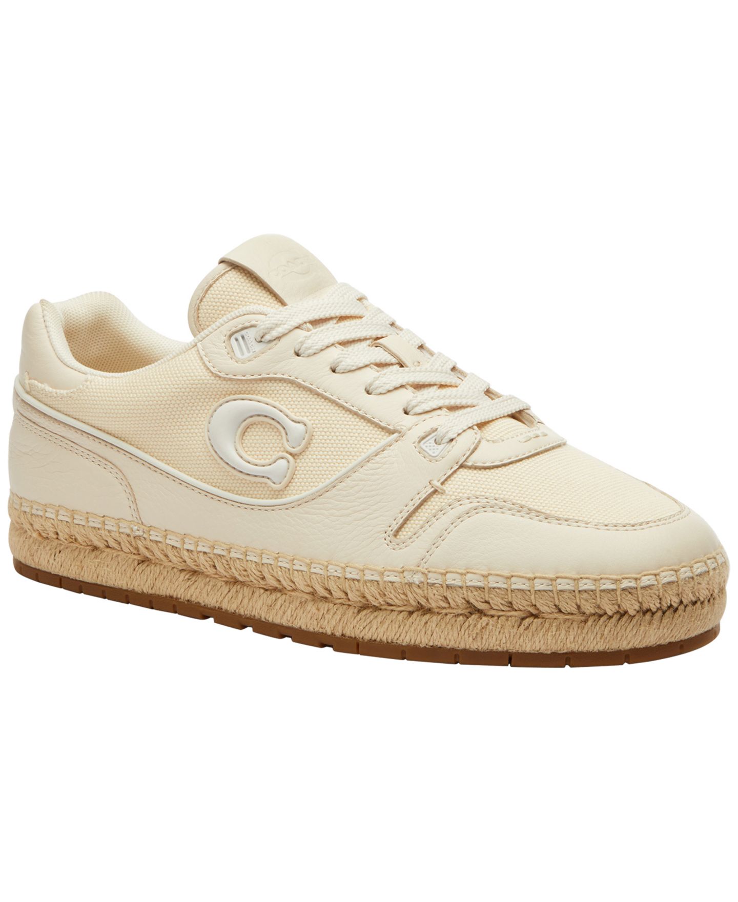 Женские кроссовки Coach Soho Espadrille Lace-Up, цвет: Меловой — фото 1