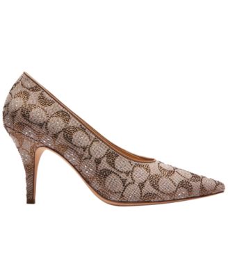 Women's Daisy Crystal Signature Jacquard Pump
