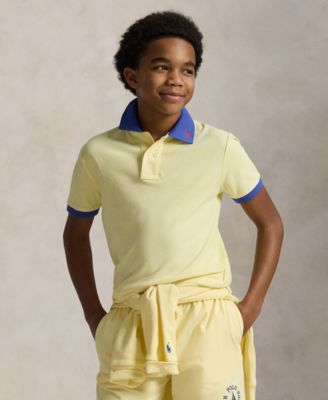 Boys' 8-20 Stretch Cotton Mesh Polo Shirt