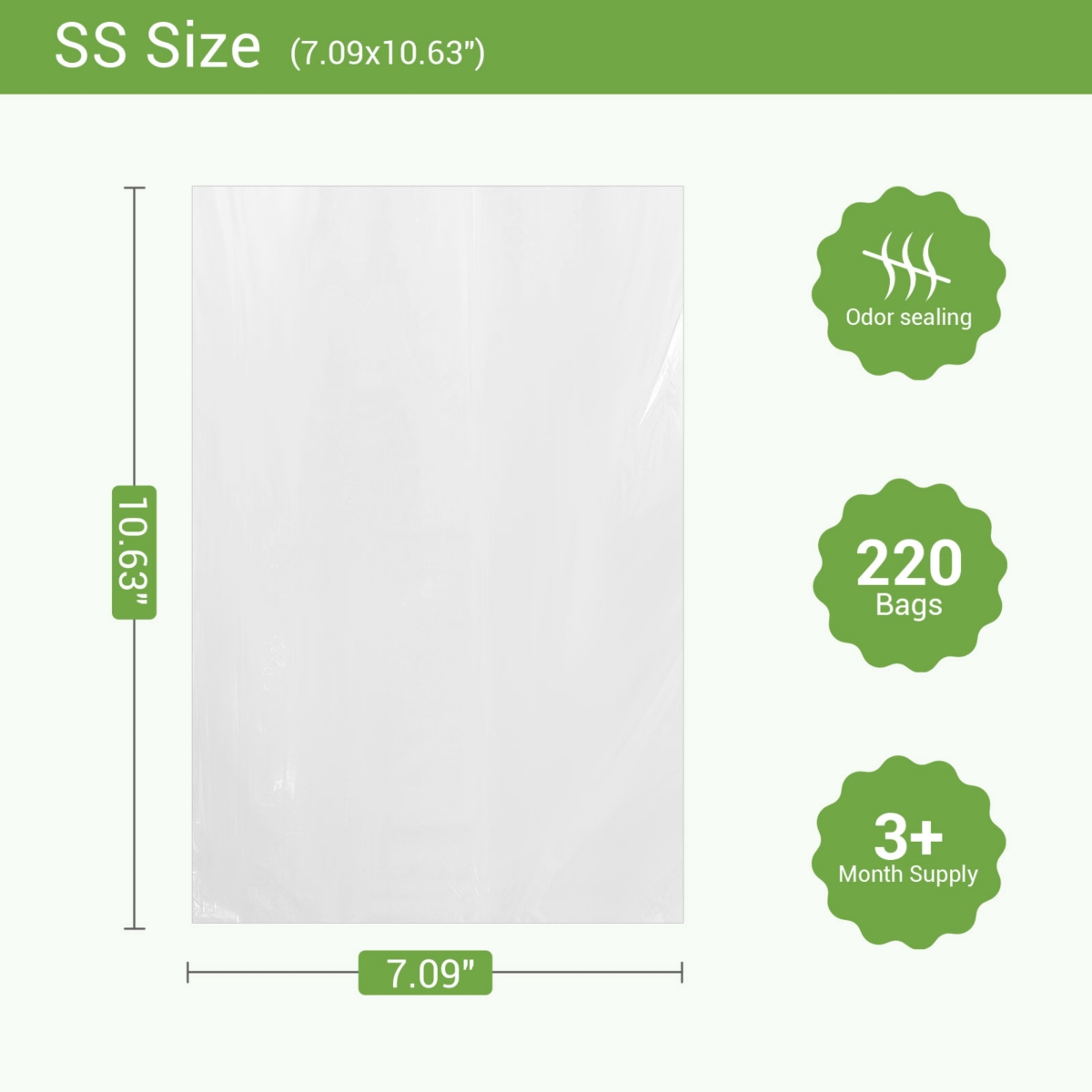 Covfresh Odor Blocking Dog Poop Bags, Xs-220 Bags with Dipenser Box